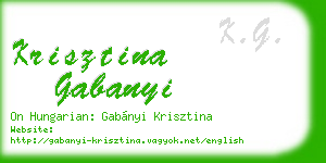 krisztina gabanyi business card